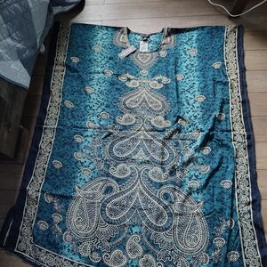 Good Times Blue and Gold Floral Dress